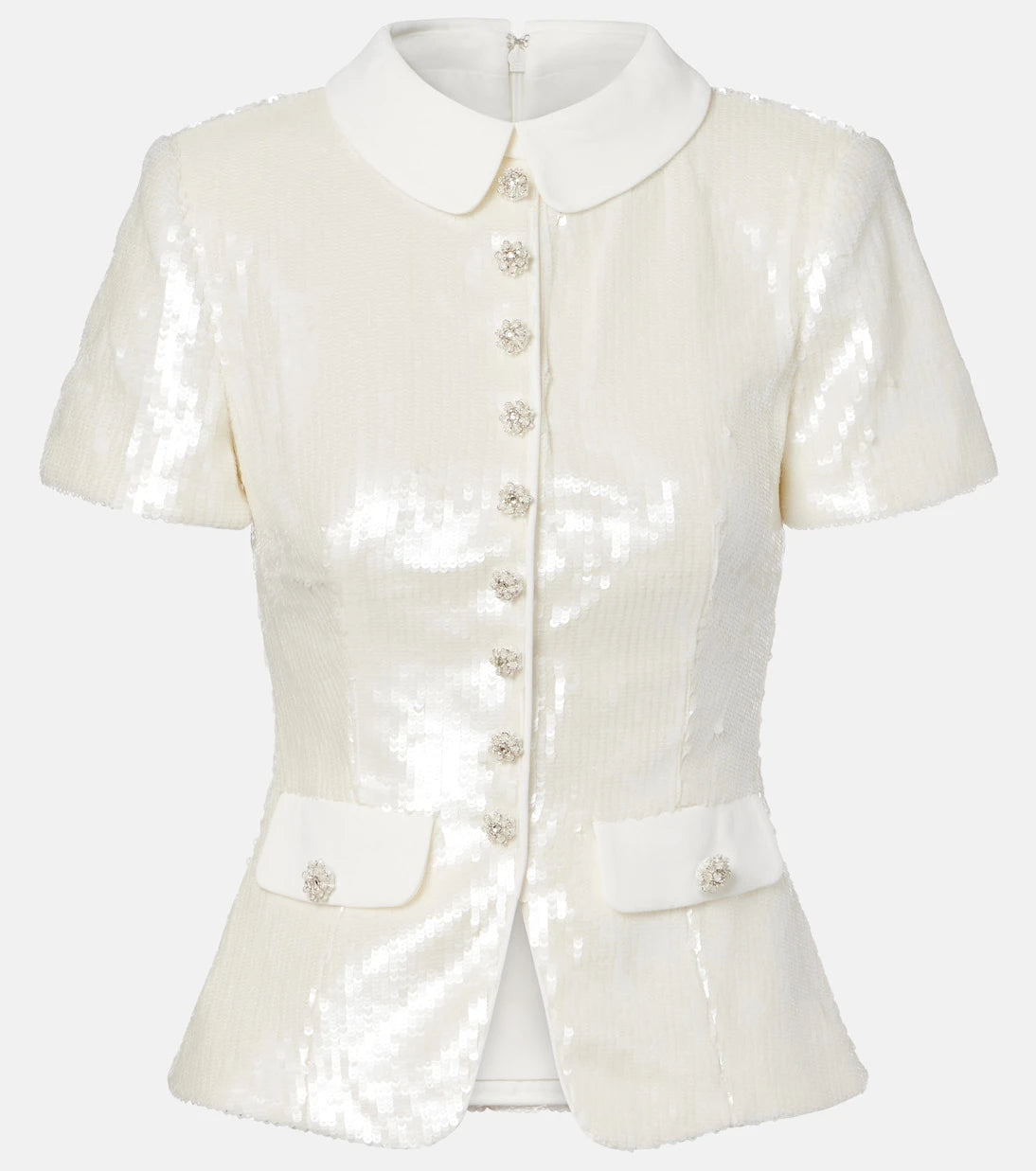 Self-Portrait - Sequined top