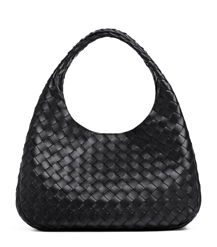 Medium Leather Intrecciato Campana Shoulder Bag