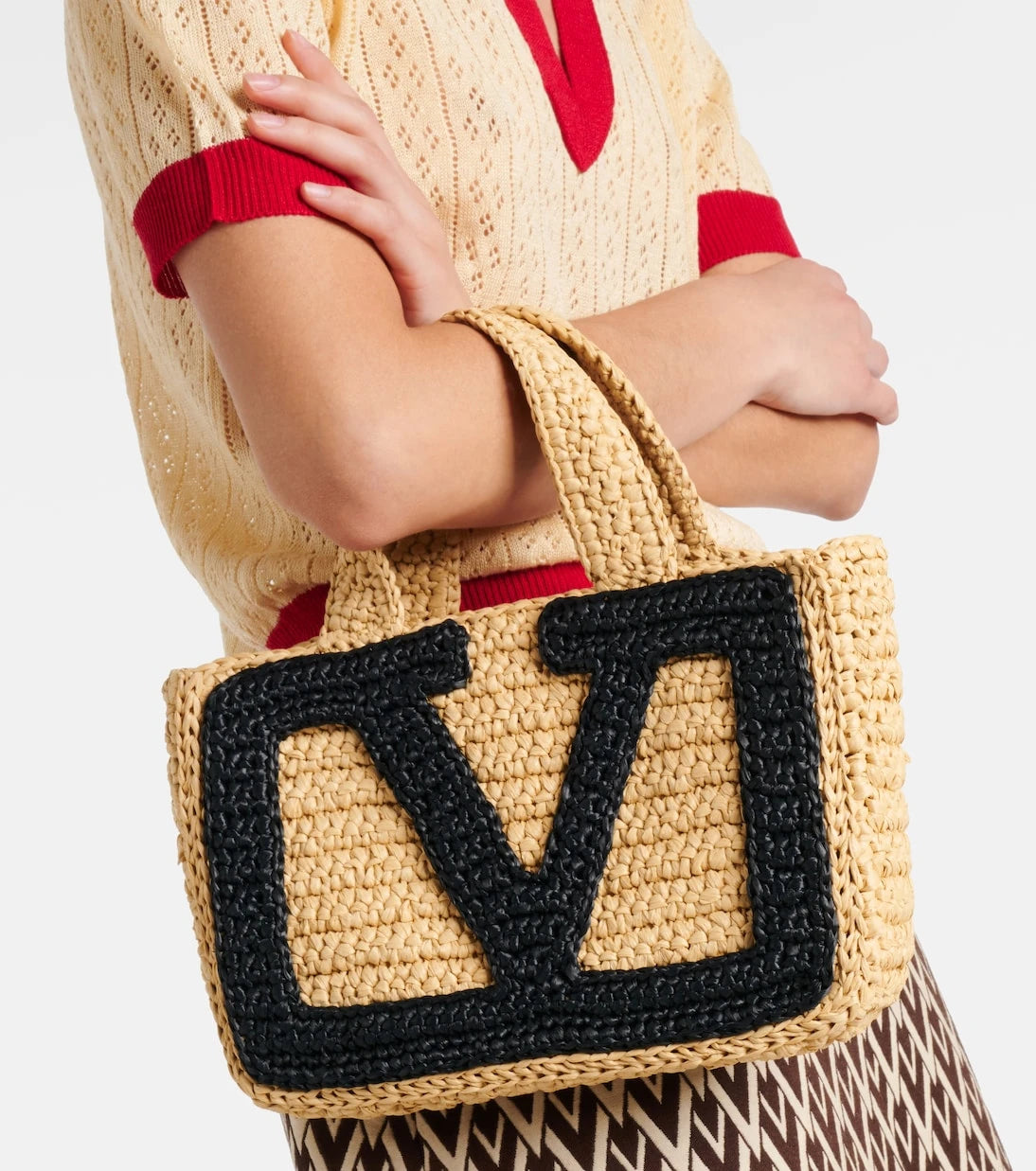 Valentino Garavani - Viva Superstar Small raffia tote bag