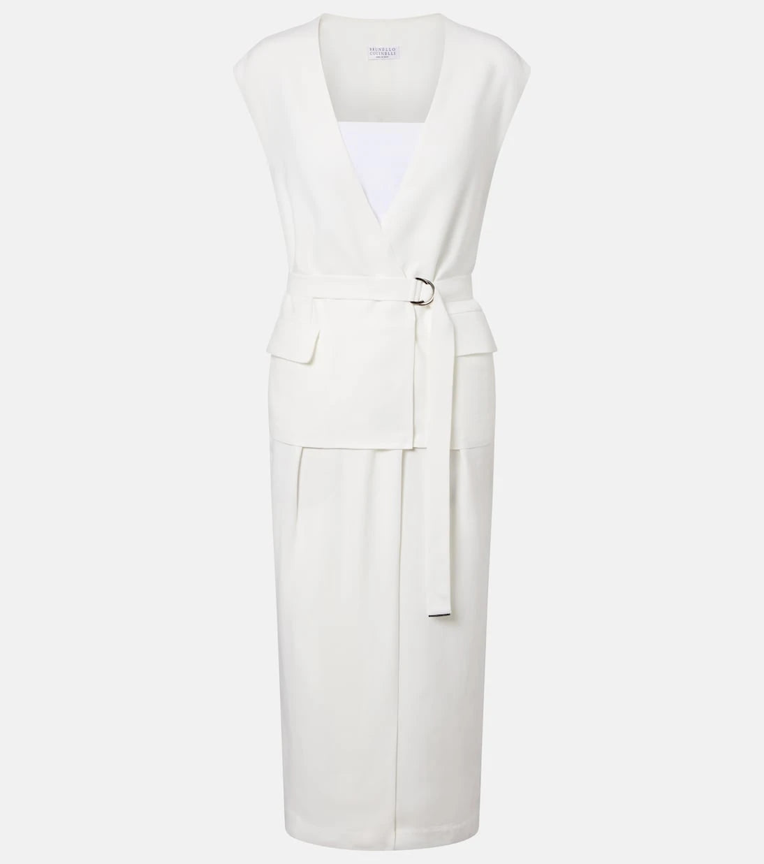 Brunello Cucinelli - Belted wrap dress