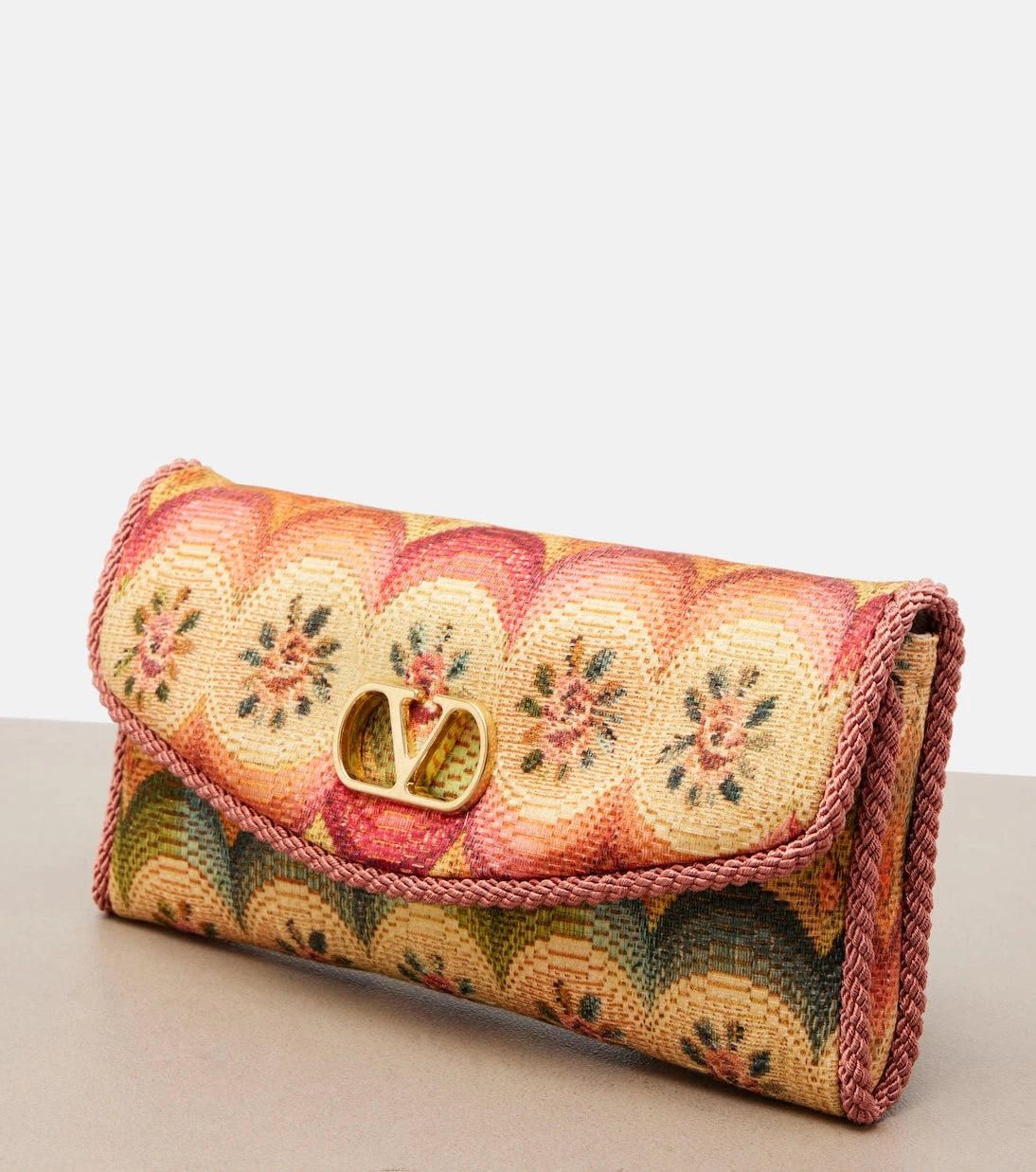 Valentino Garavani - DeVain Small floral jacquard shoulder bag