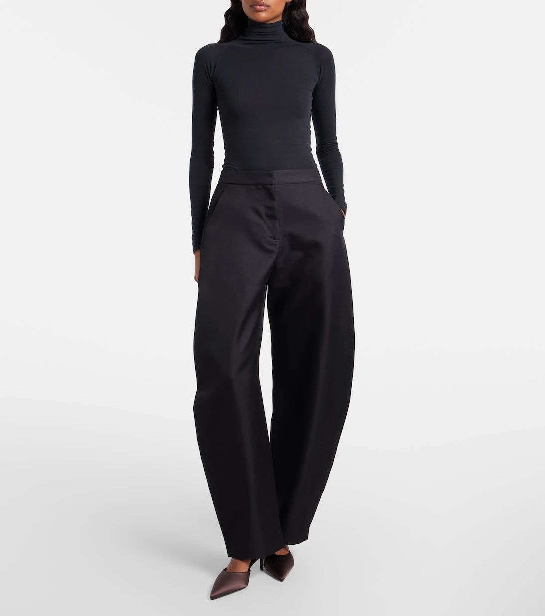 Alaïa - Le Coeur satin mules