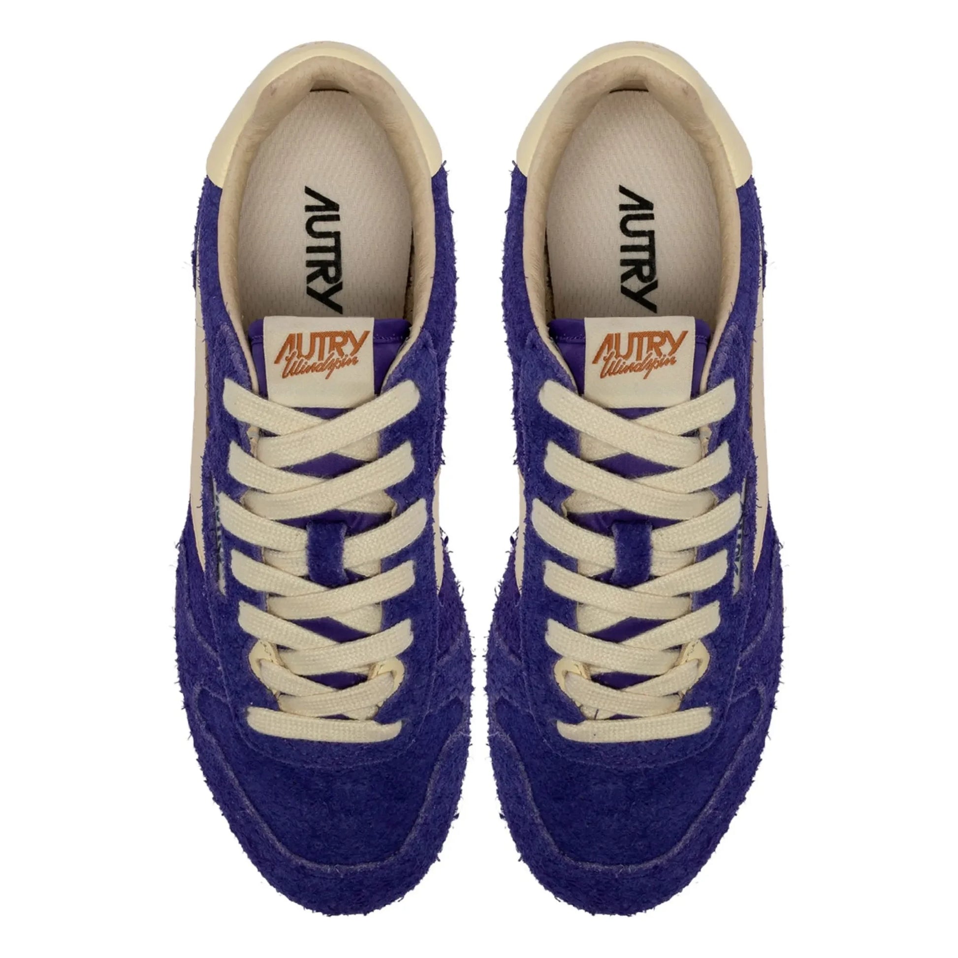 Autry - Windspin Low Two-tone Suede and Leather Sneakers | Purple