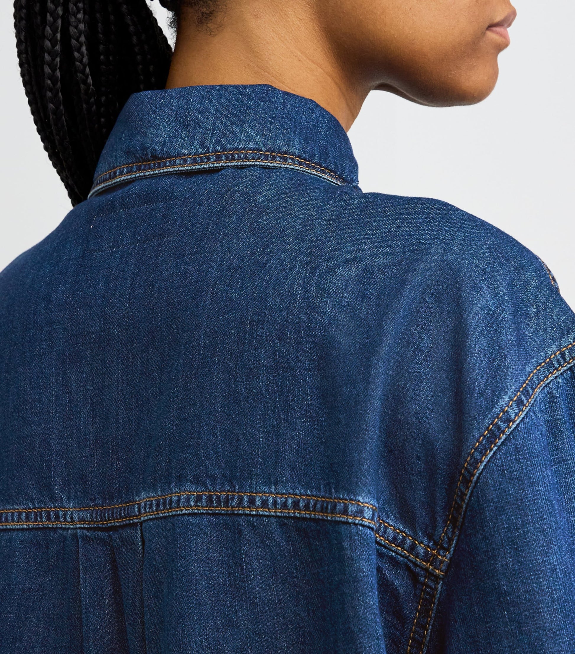 Weekend Max Mara Blue Cropped Denim Shirt