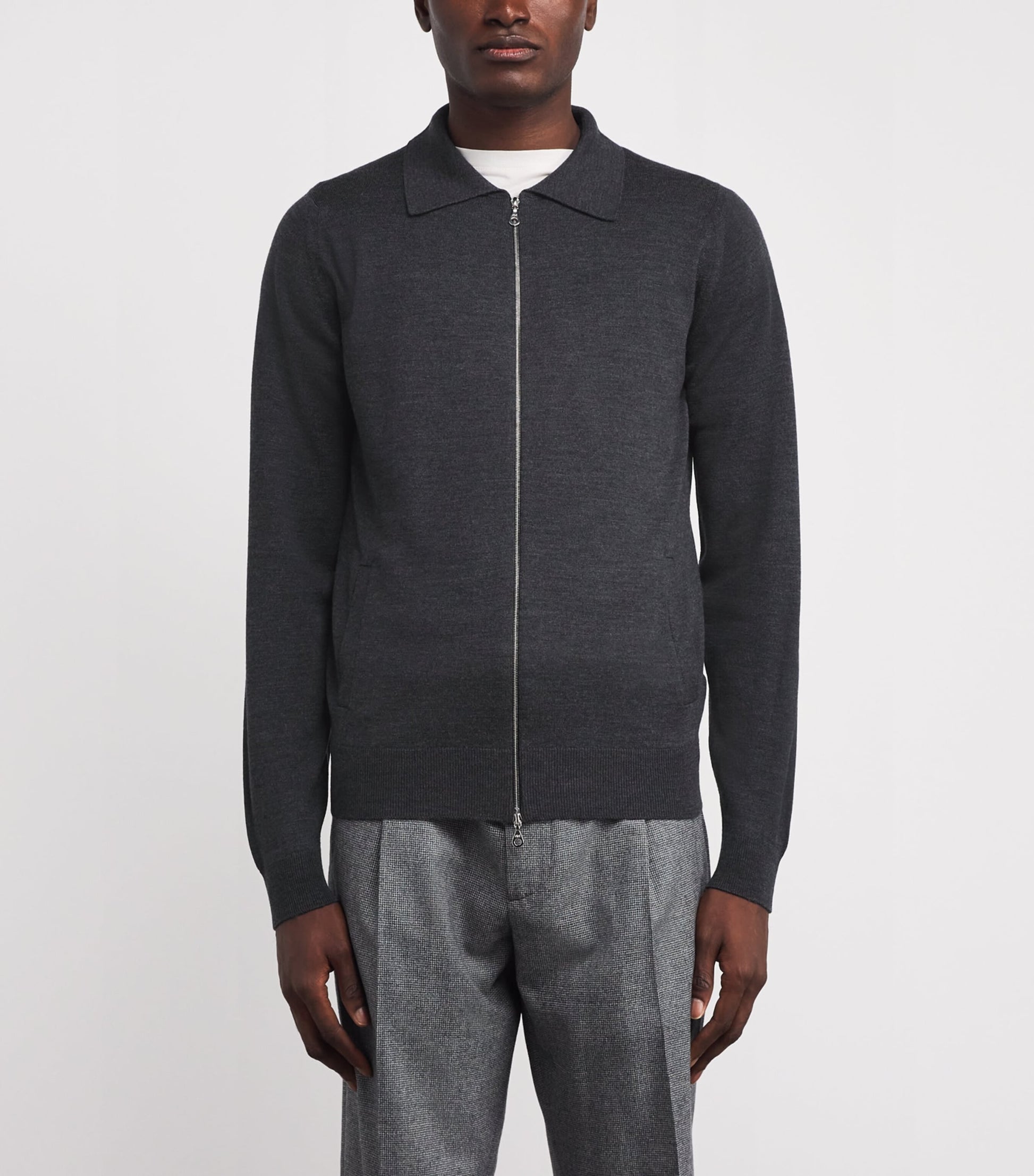 Grey Merino Wool Hybrid Overshirt