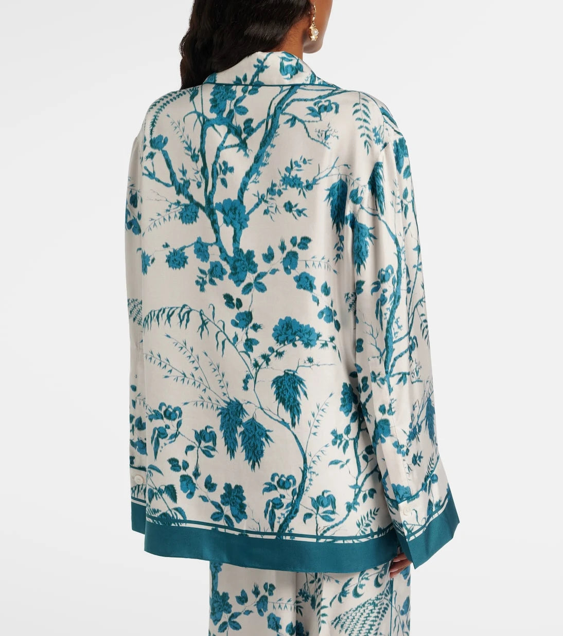 Erdem - Floral silk pajama shirt