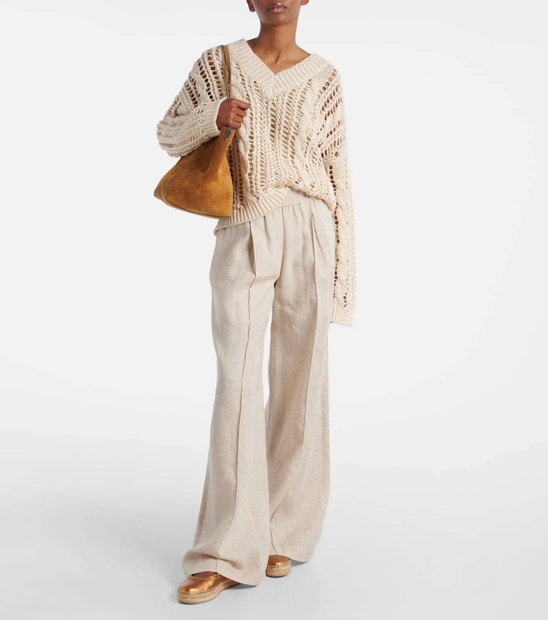 Gianvito Rossi - Elda metallic leather espadrilles