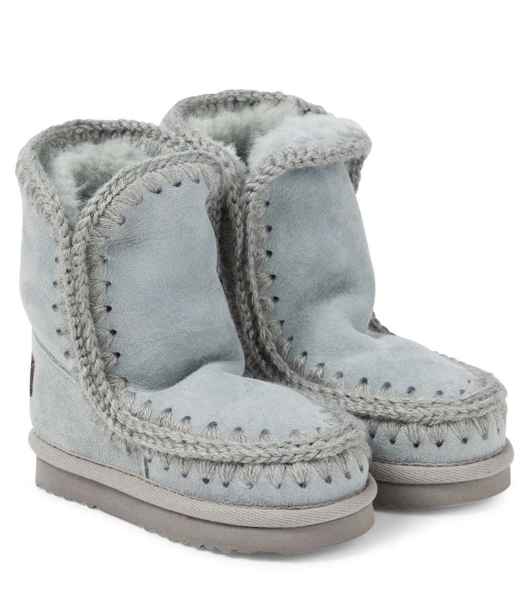 Mou Kids - Shearling-lined suede ankle boots