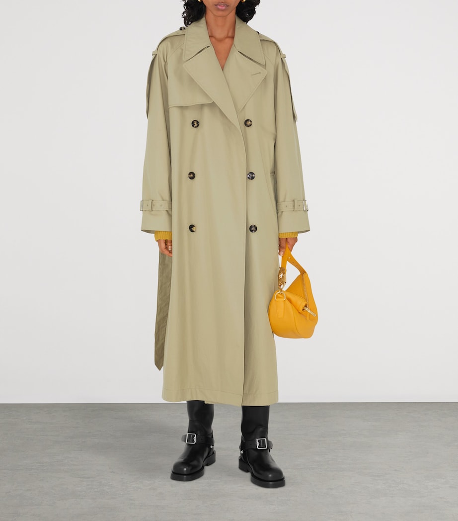 Burberry Beige Cotton Long Castleford Trench Coat