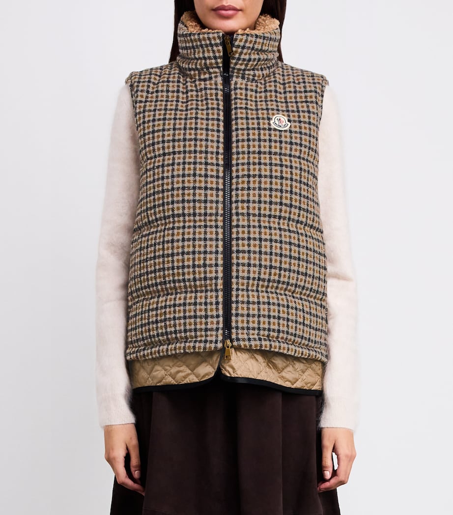 Moncler Black Wool-Blend Adaptable Touvet Gilet