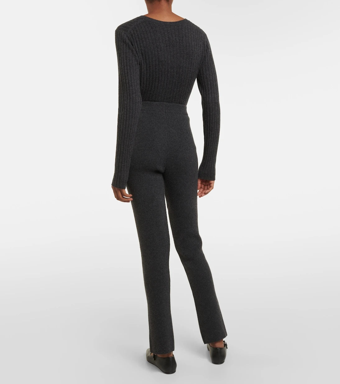 Magda Butrym - Ribbed-knit cashmere slim pants