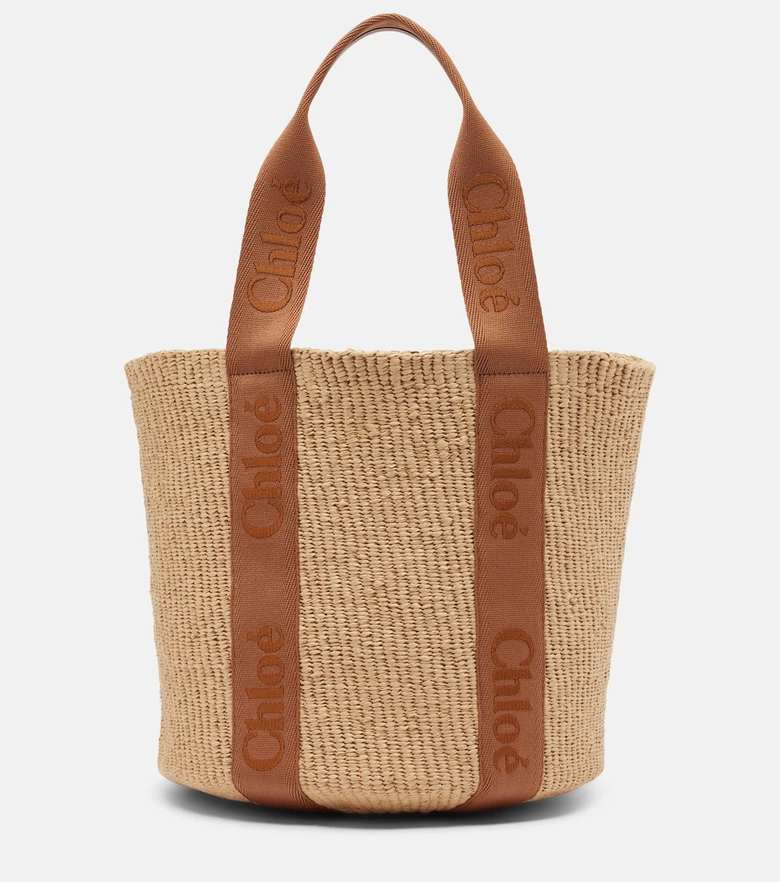 Chloé - Woody Large raffia basket bag