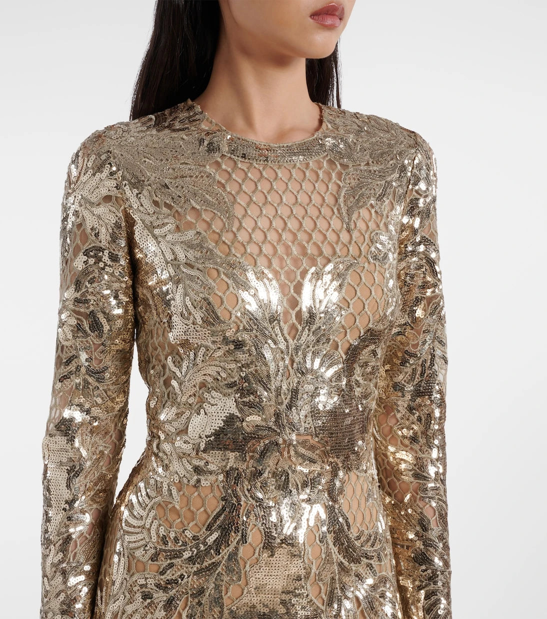 Elie Saab - Embroidered sequined tulle gown