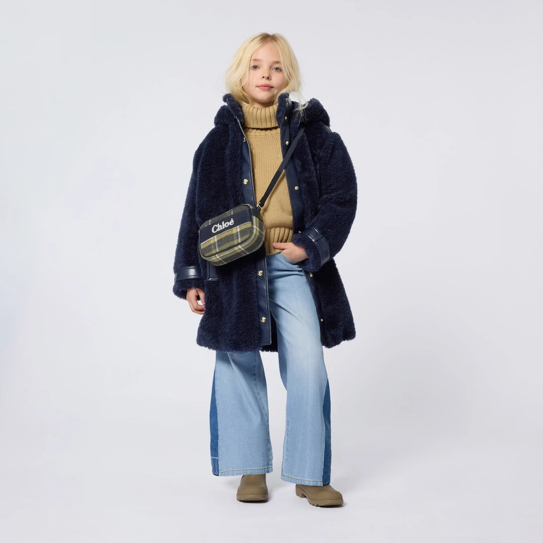 Chloé Kids - Colorblocked flared jeans