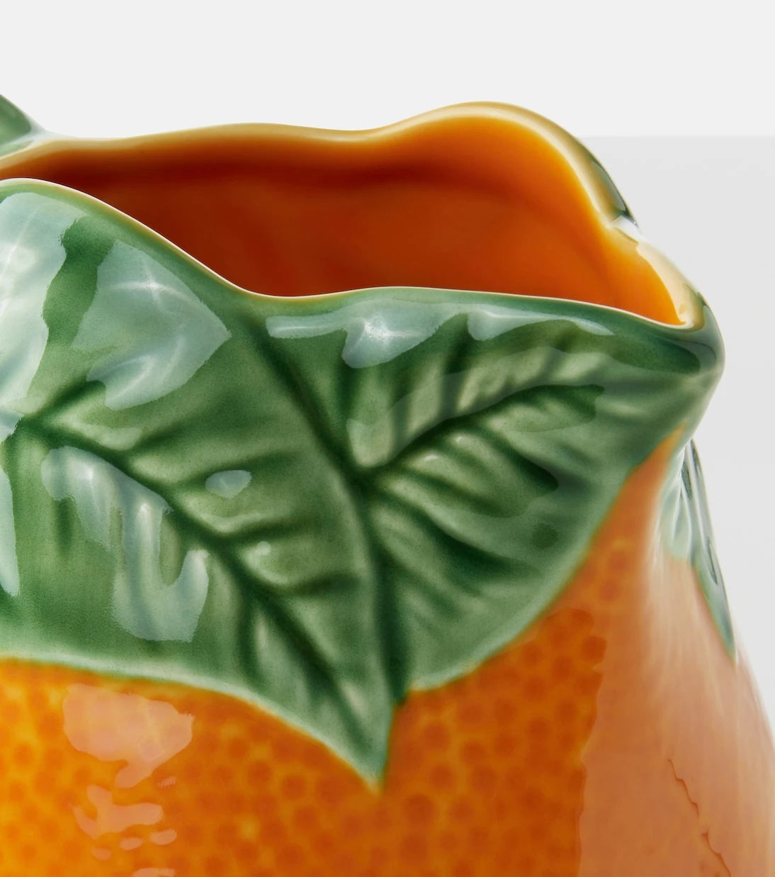 Bordallo Pinheiro - Orange earthenware jug