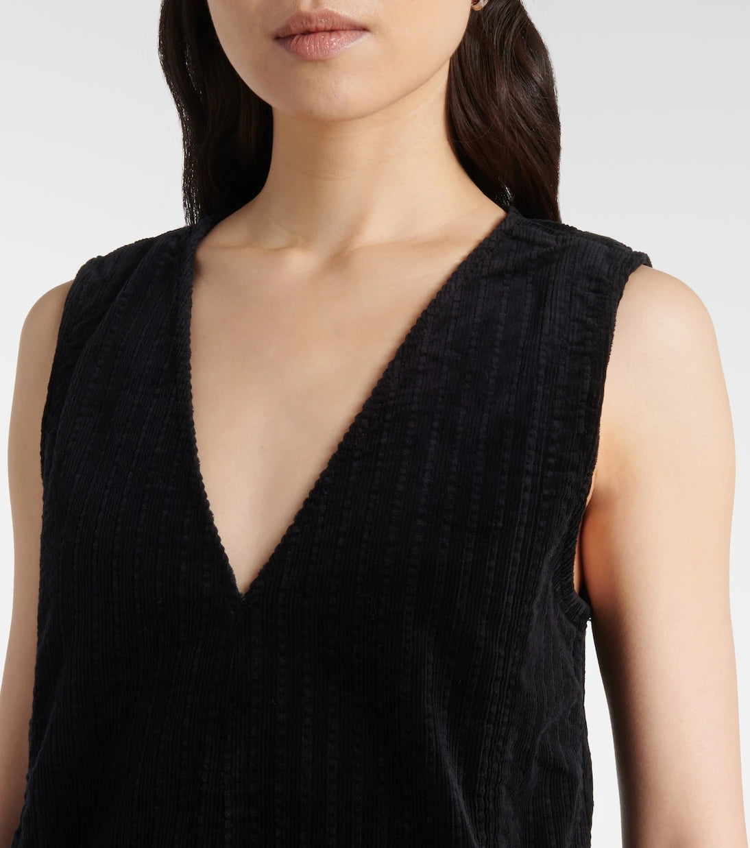 Ganni - Cotton corduroy minidress