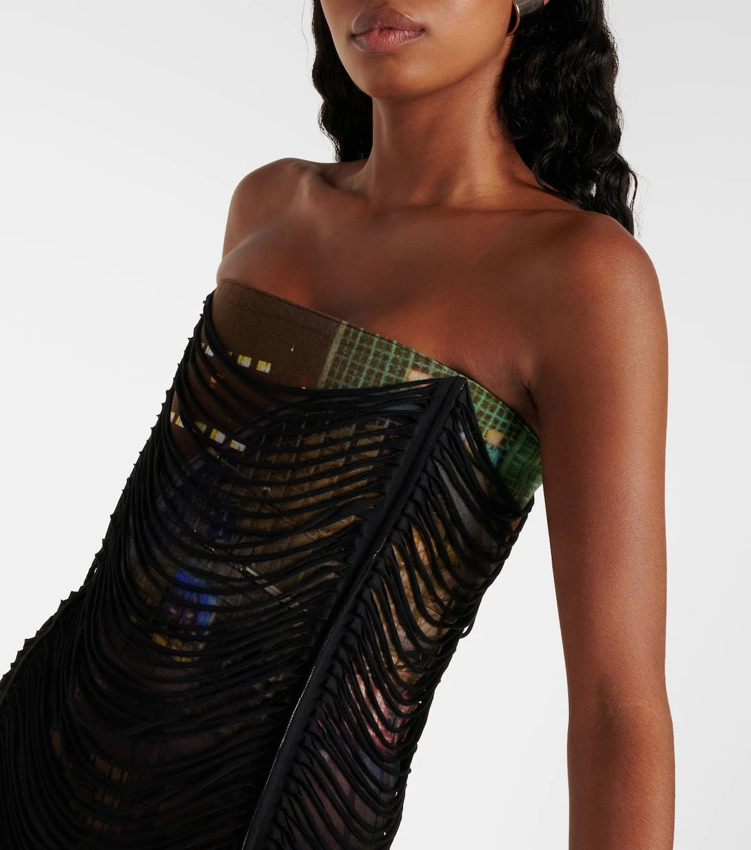 Jean Paul Gaultier - x Shayne Oliver printed minidress