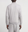 Eleventy Grey Cashmere Zip-Up Sweater