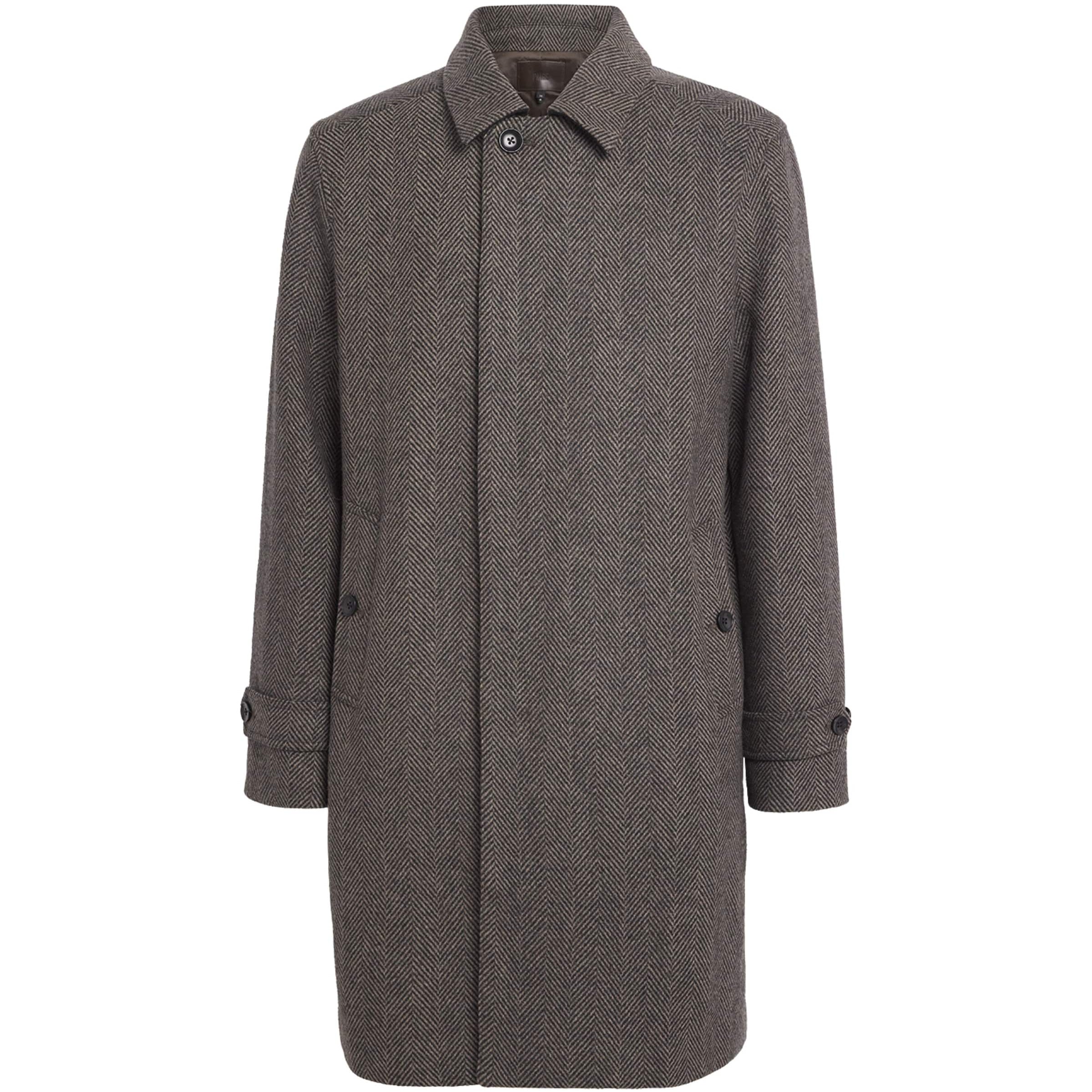 Multi Wool-Blend Herringbone Brunetti Overcoat