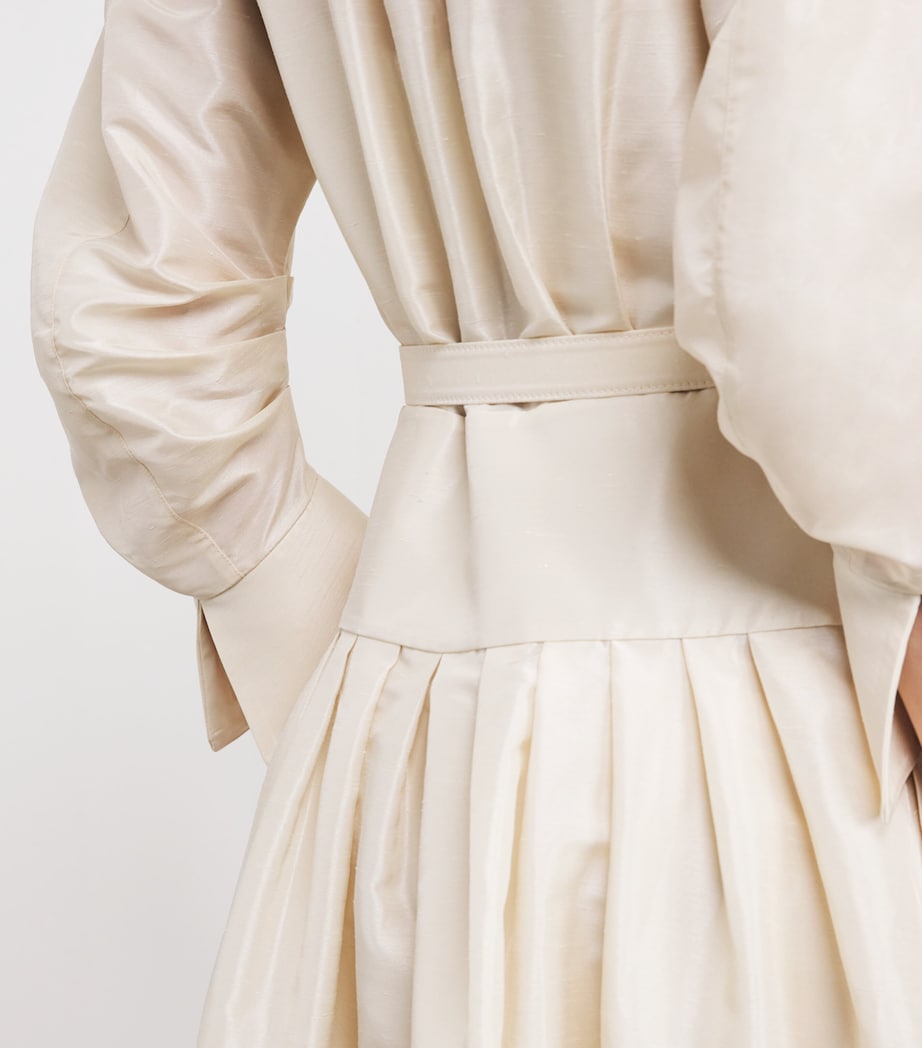 Taffeta Maple Midi Shirt Dress CREAM