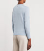 Agnona Blue Cashmere Buttoned Cardigan