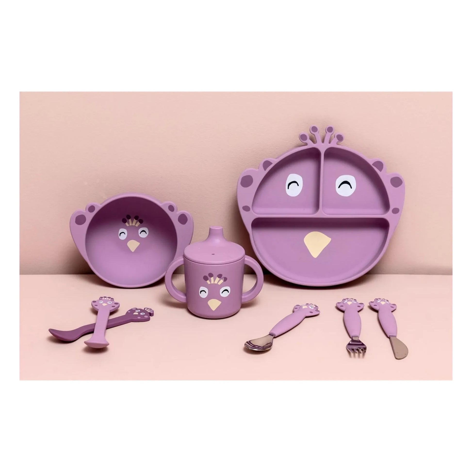 Trixie - Mrs. Peacock Silicone Training Cup | Purple