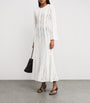 VALENTI White Sheer Salamina Maxi Dress