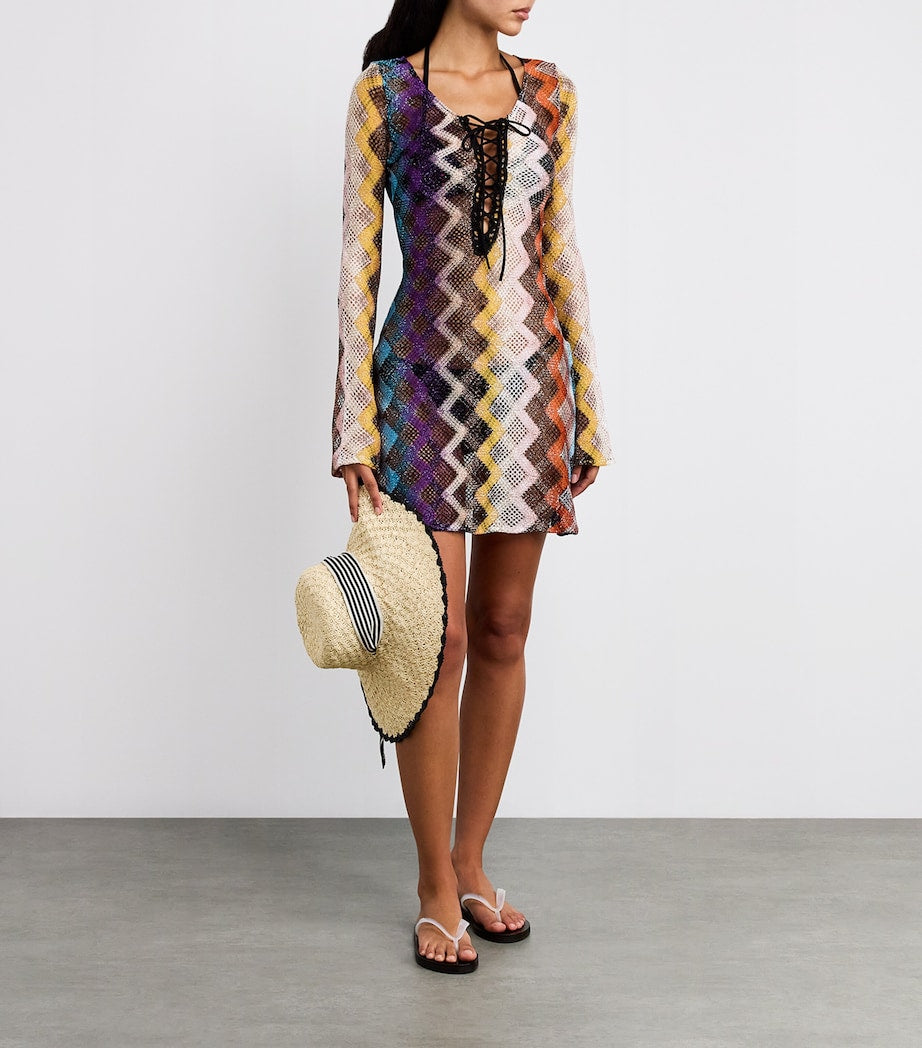 Missoni Multi Zigzag Lace-Detail Kaftan