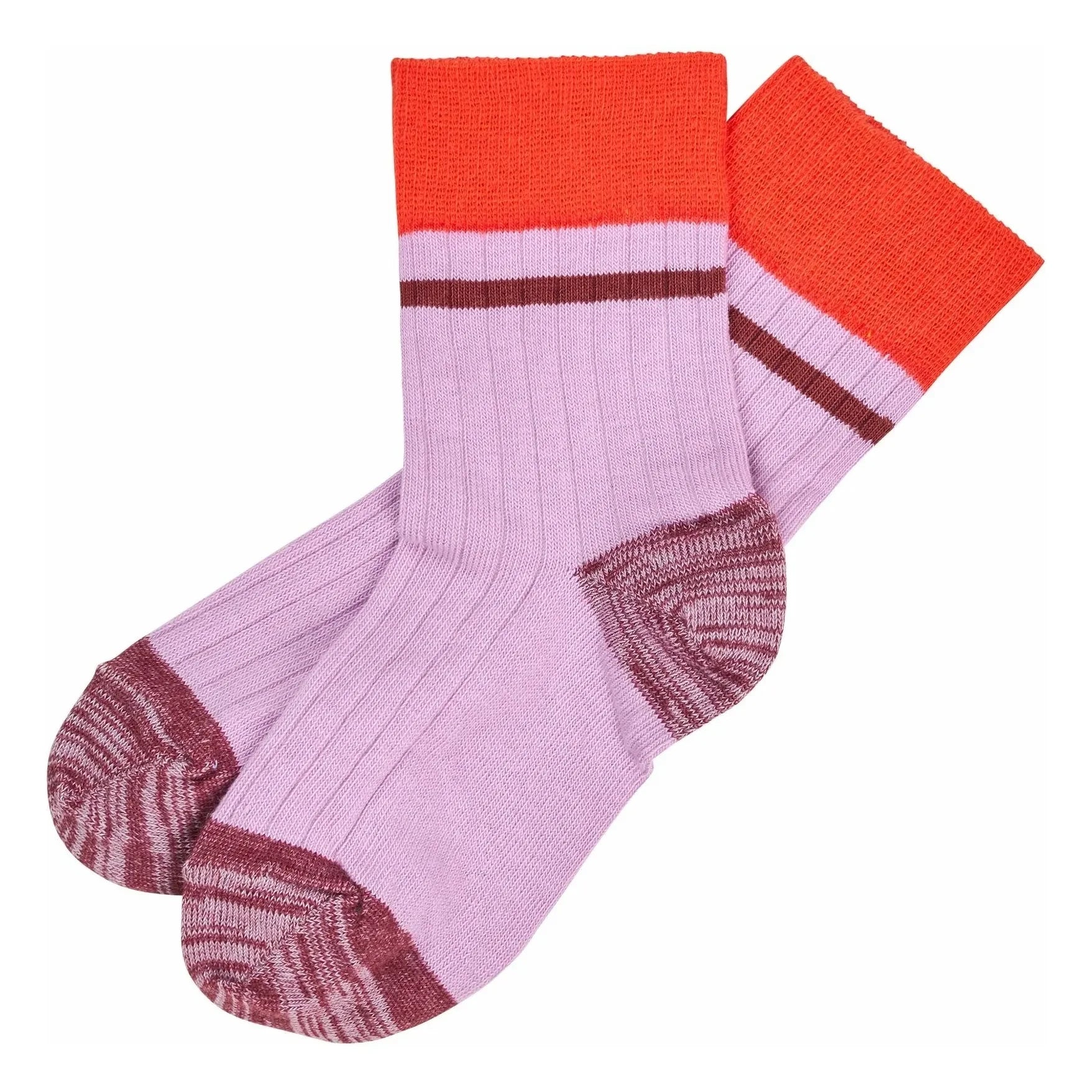 FUB - ColorBlock Extra Fine Mesh Socks | Lilac