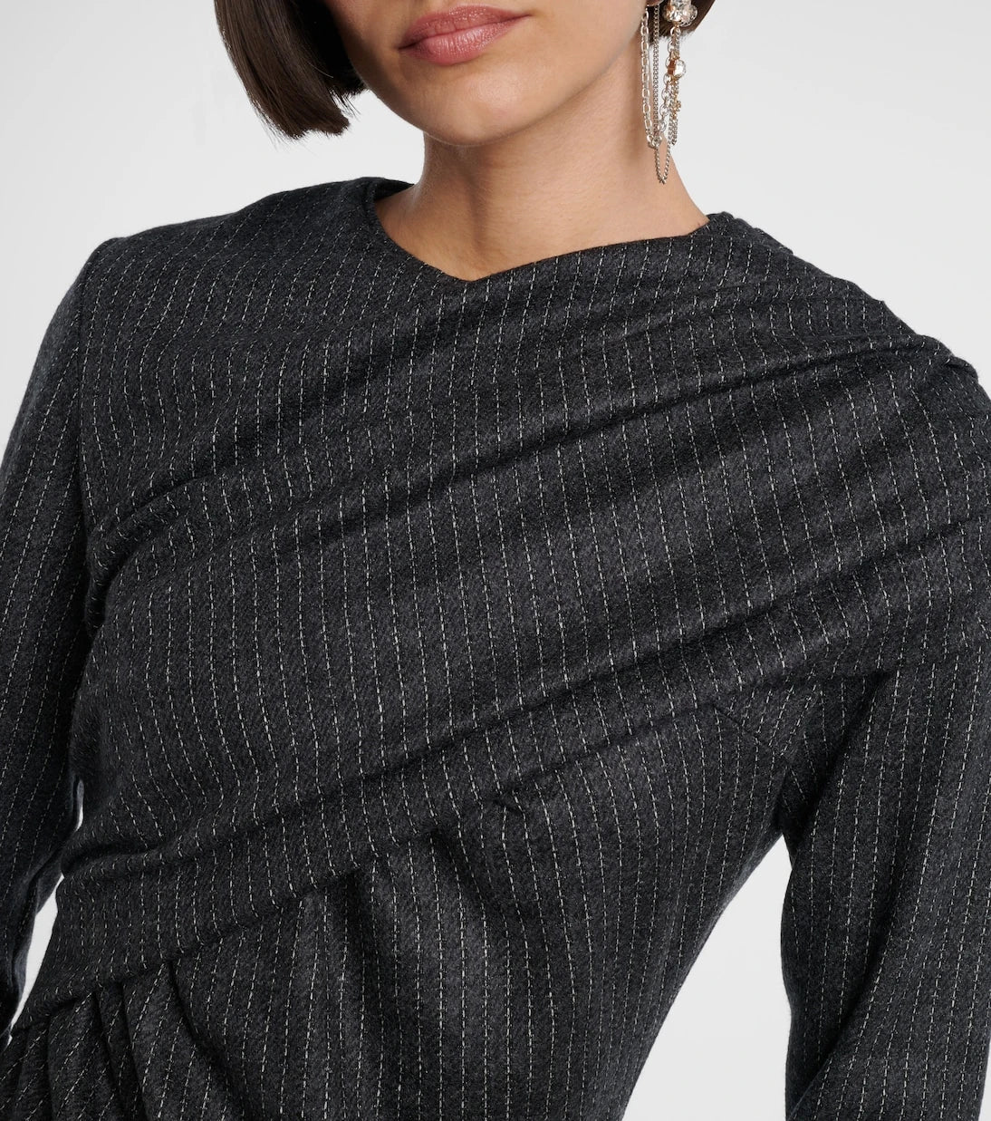 Isabel Marant - Asna chalk stripe wool and cotton top