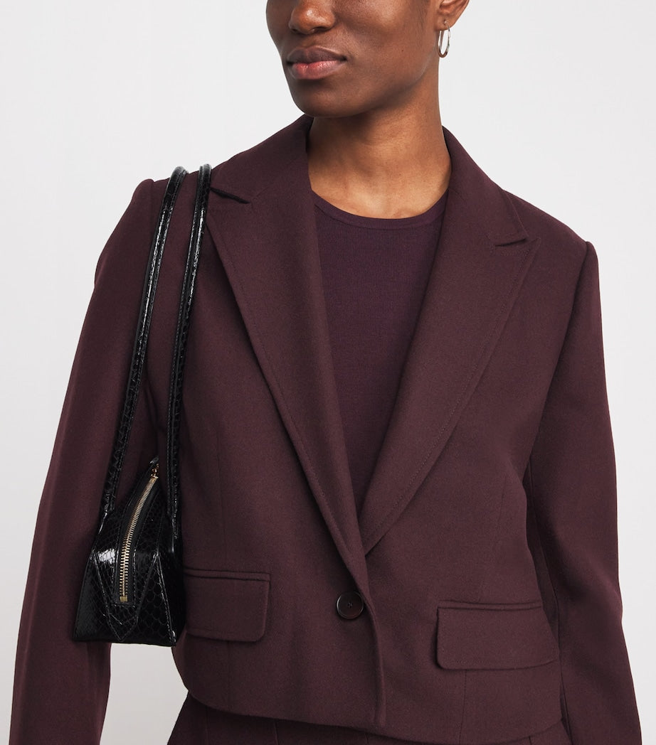 Red Stretch-Wool Elia Blazer