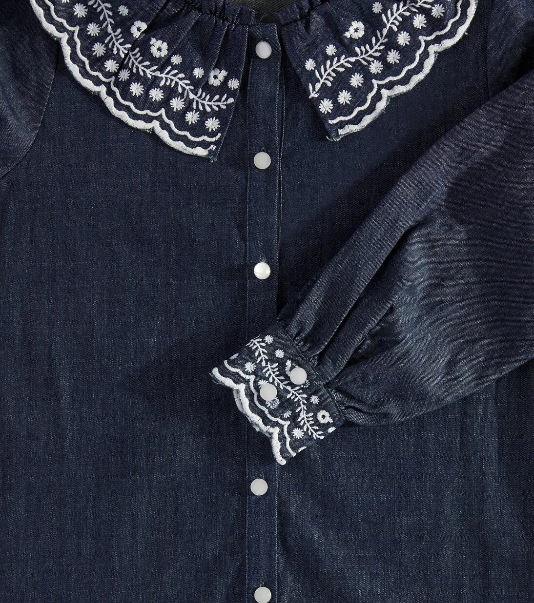 Tartine et Chocolat - Embroidered denim shirt