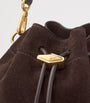 Small Suede Cinch Shoulder Bag