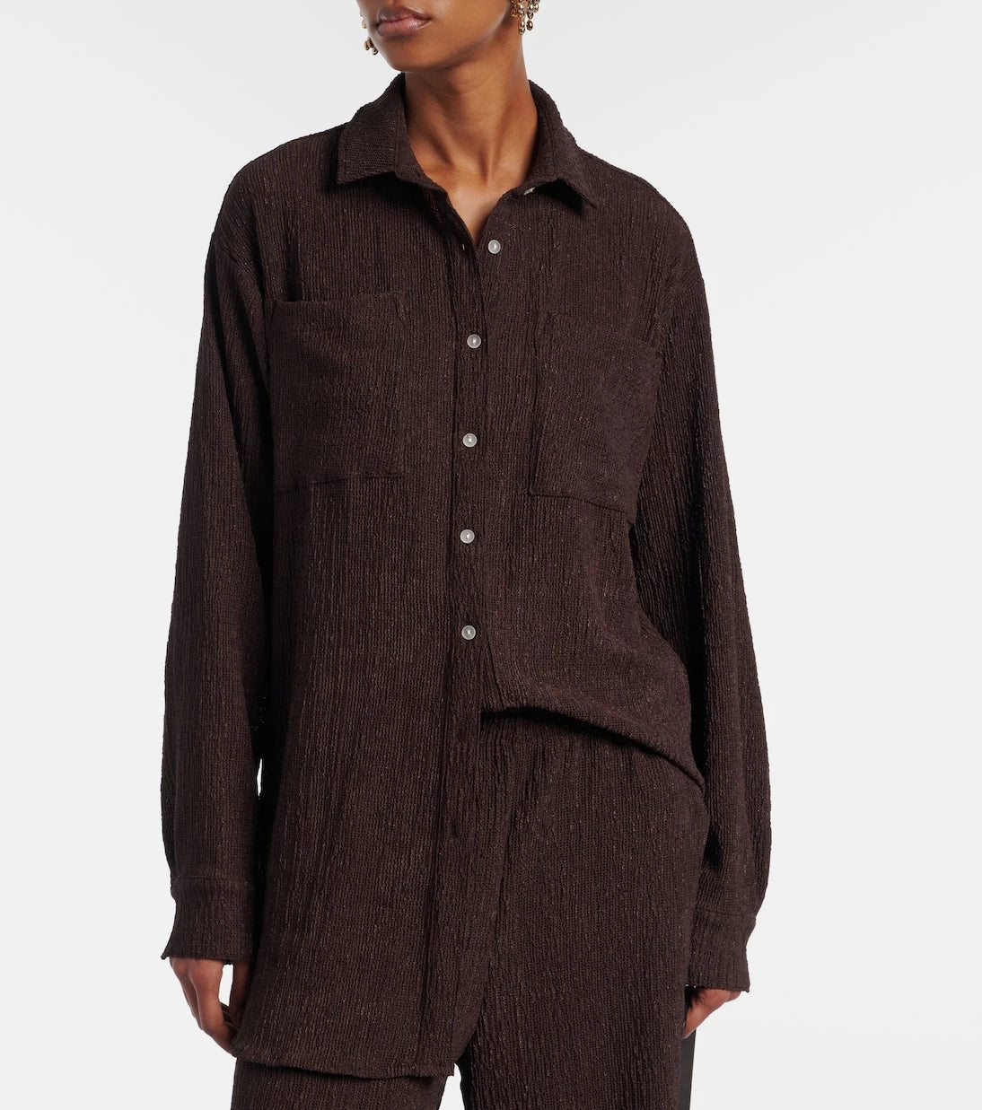 Jade Swim - Mika seersucker shirt