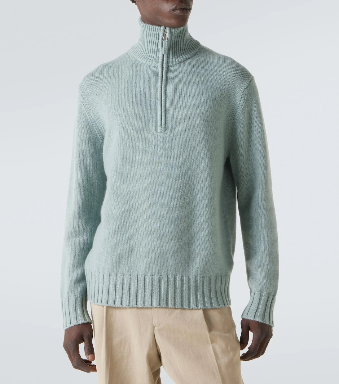 Allude - Cashmere half-zip sweater