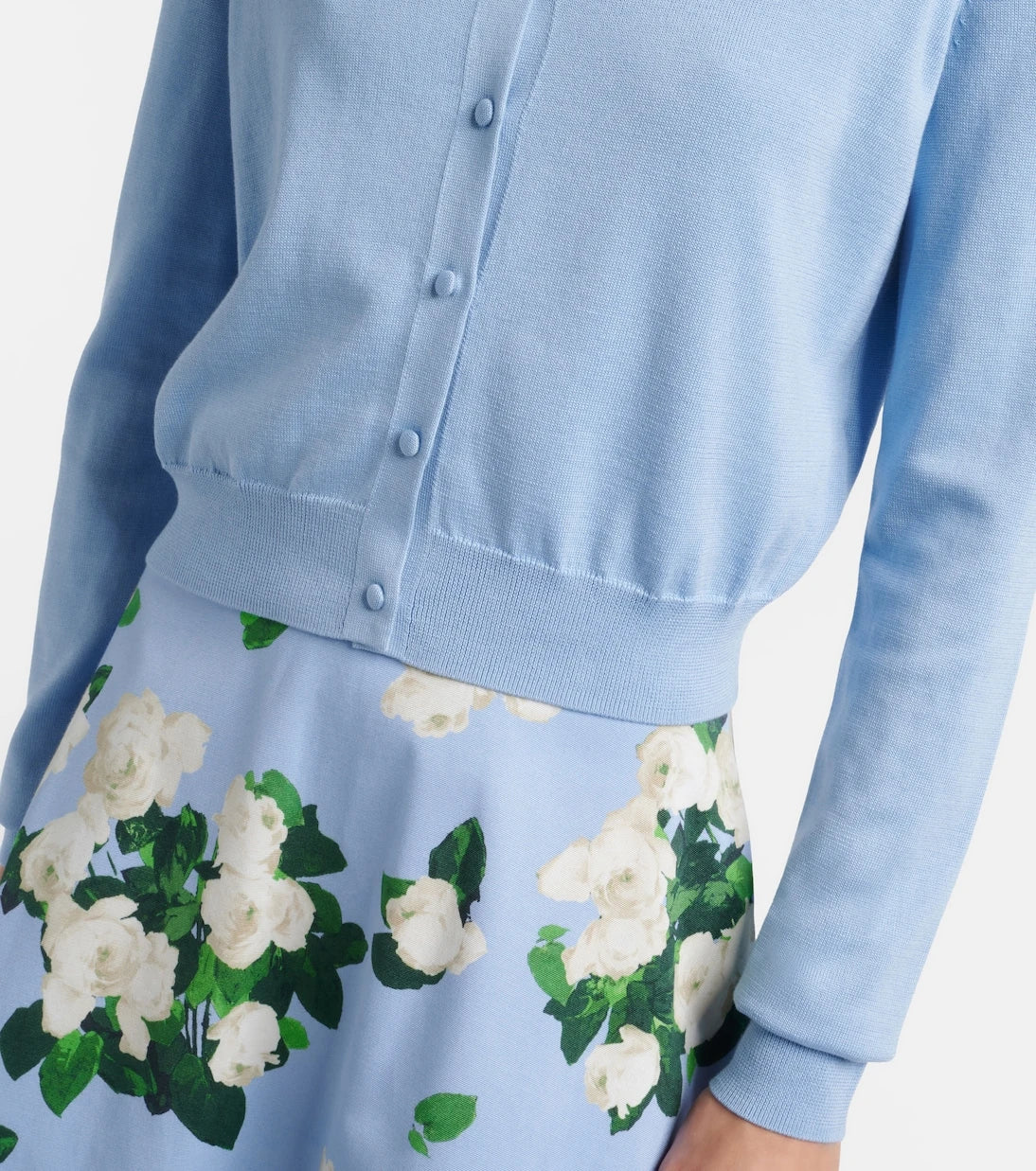 Carolina Herrera - Cropped silk and cotton cardigan