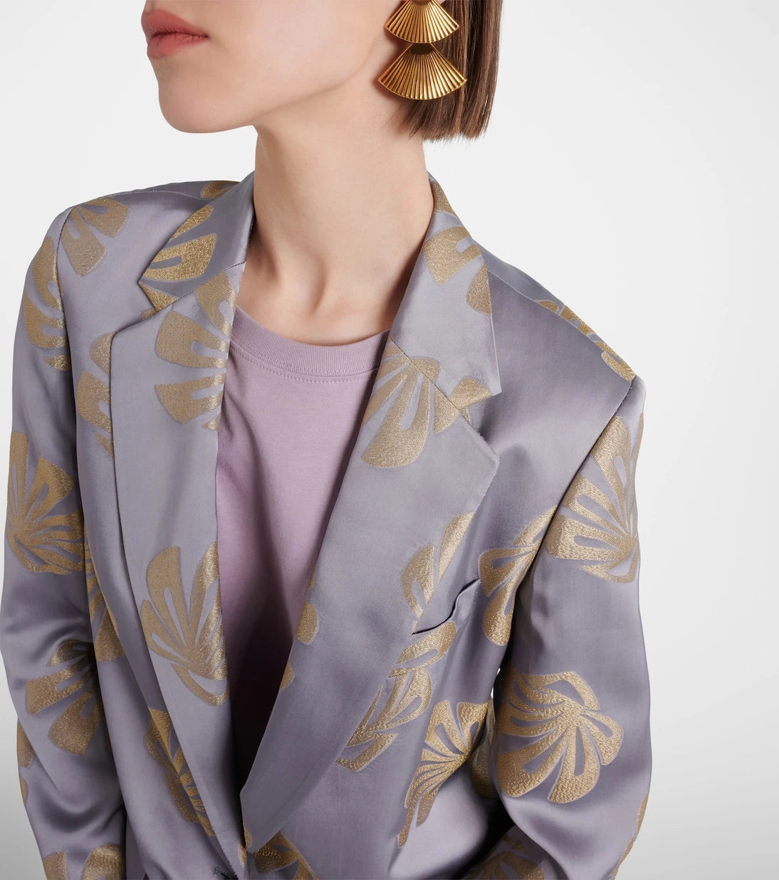 Dries Van Noten - سترة بليزر جاكار مطبوعة