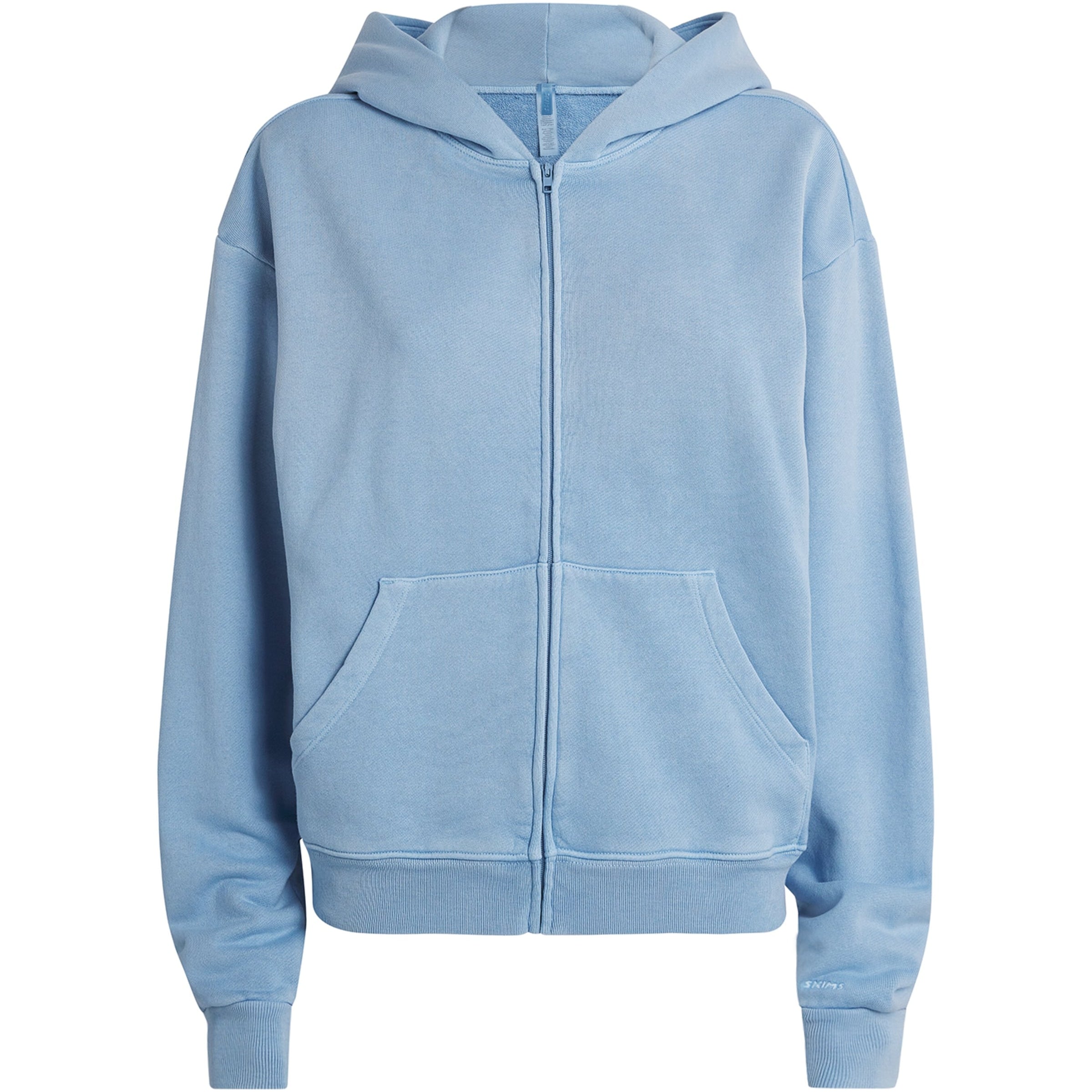 Blue French Terry Zip-Up Hoodie