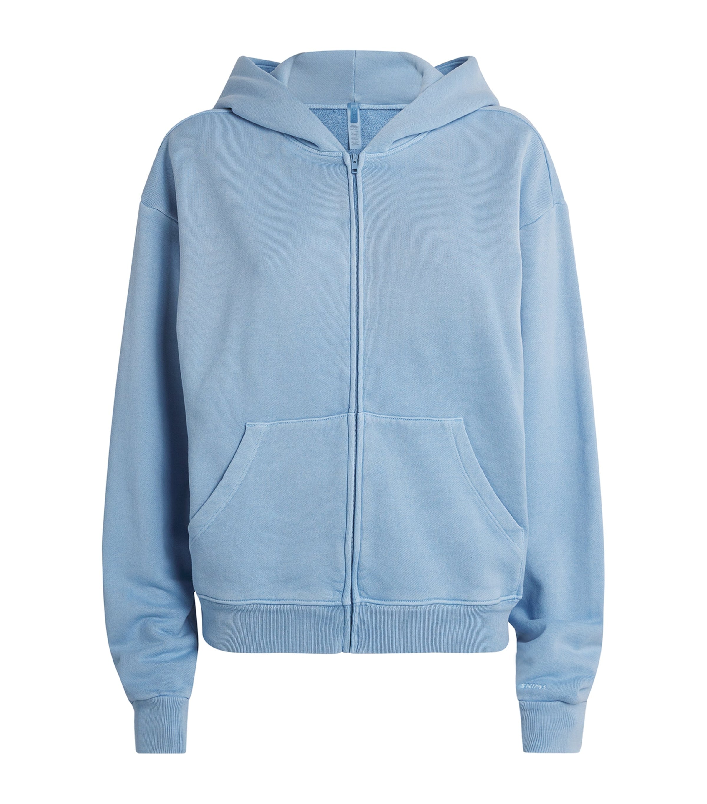 Blue French Terry Zip-Up Hoodie