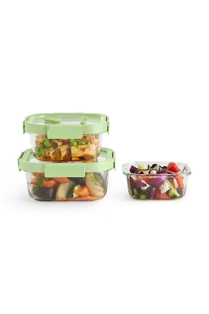 Kapaklı Saklama Kabı Seti Lekue 1100 / 800 / 520 ml (3 Parça)
