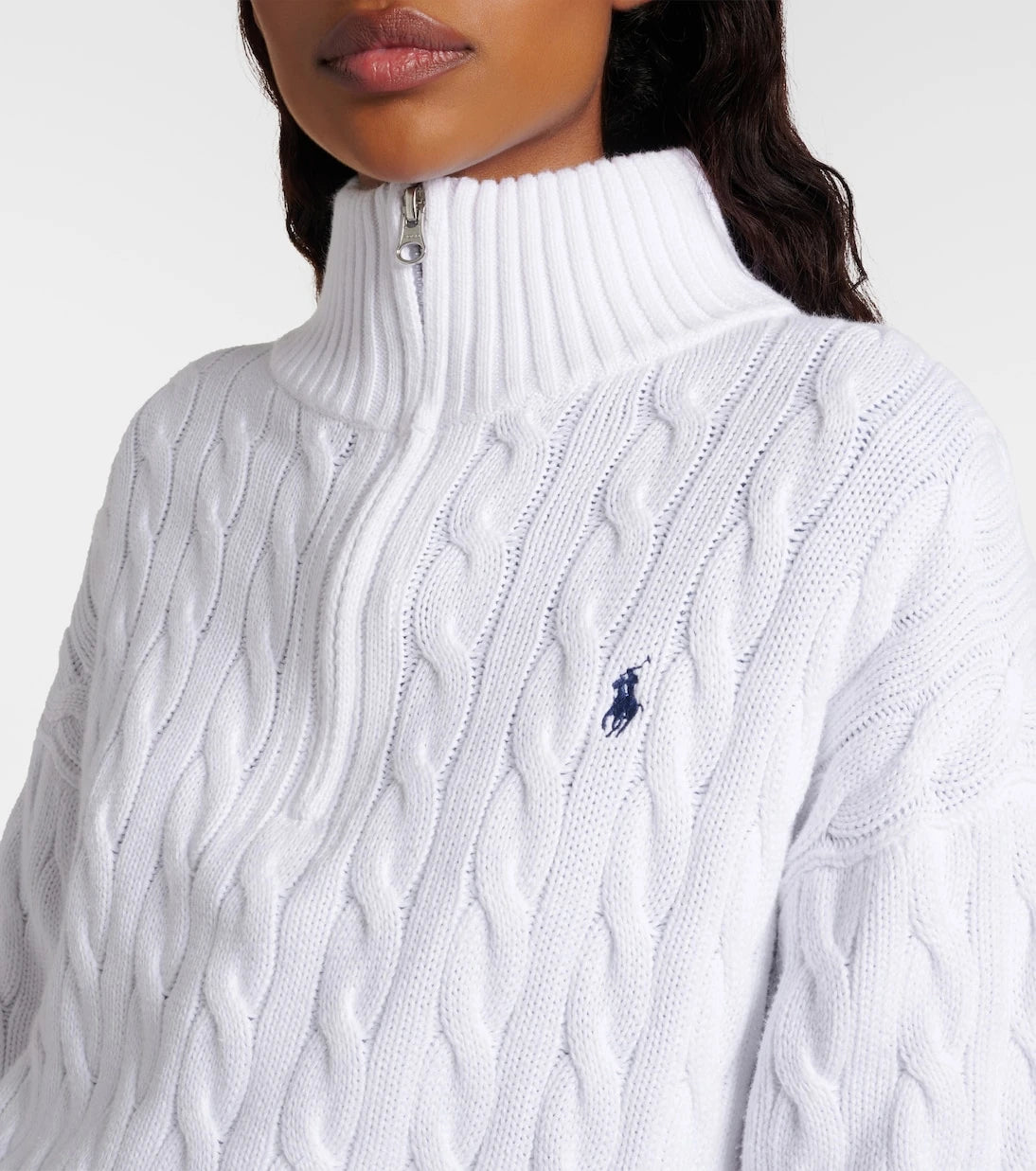 Polo Ralph Lauren - Logo cable-knit cotton half-zip sweater