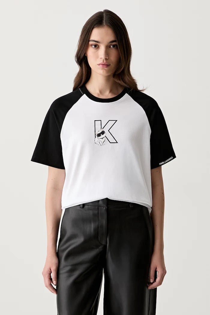 Karl Lagerfeld kadın pamuk tişört IKON