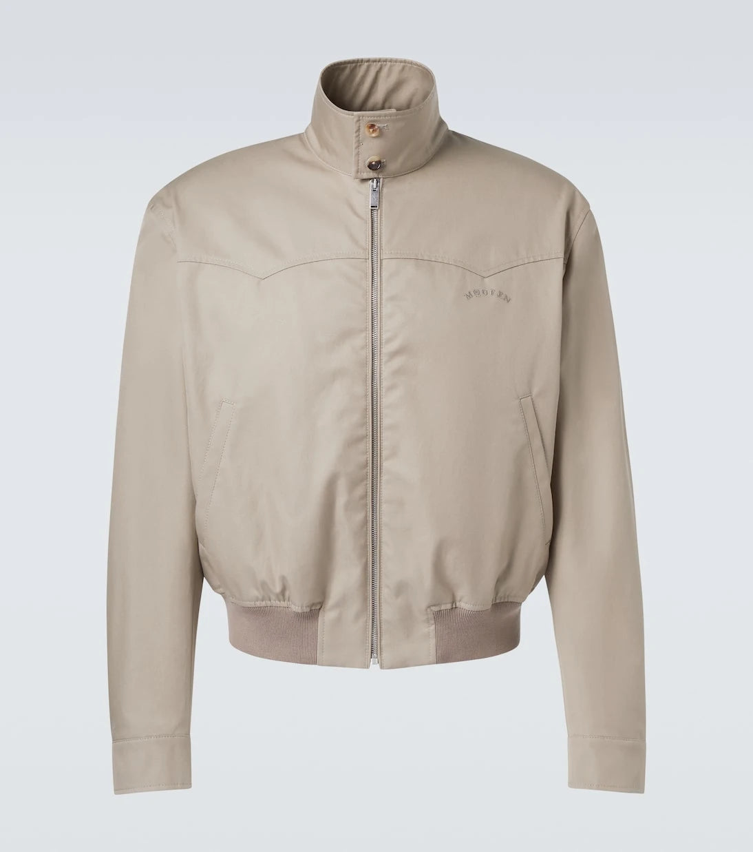 McQueen - Logo cotton gabardine jacket