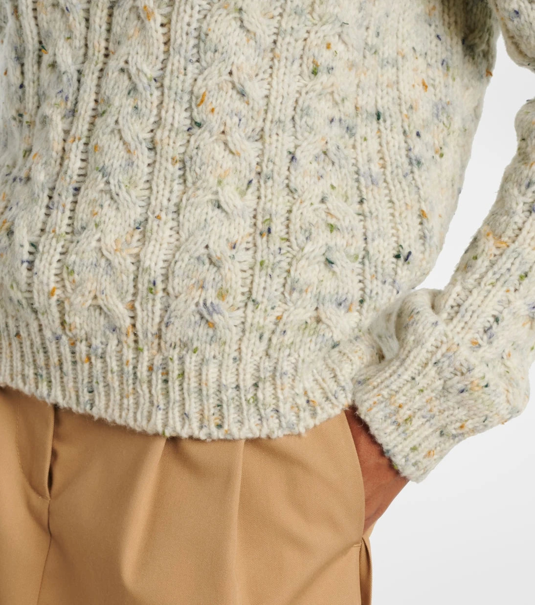 Moncler - Cable-knit wool-blend sweater