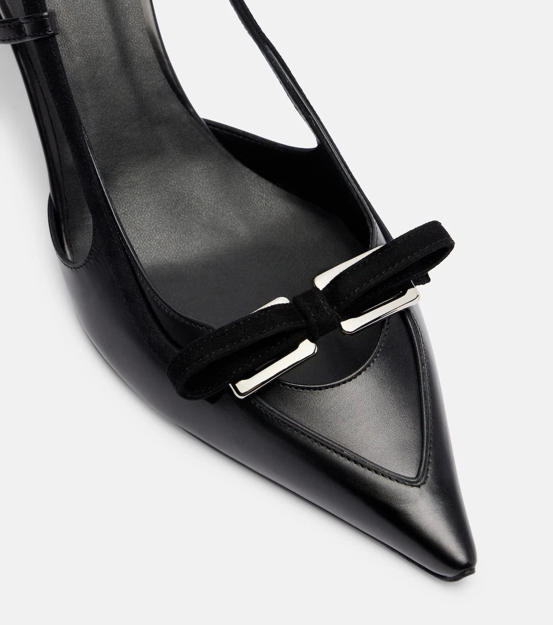 Roger Vivier - Virgule 75 leather slingback pumps