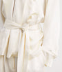 Victoria Beckham Ivory Satin Wrap Blouse