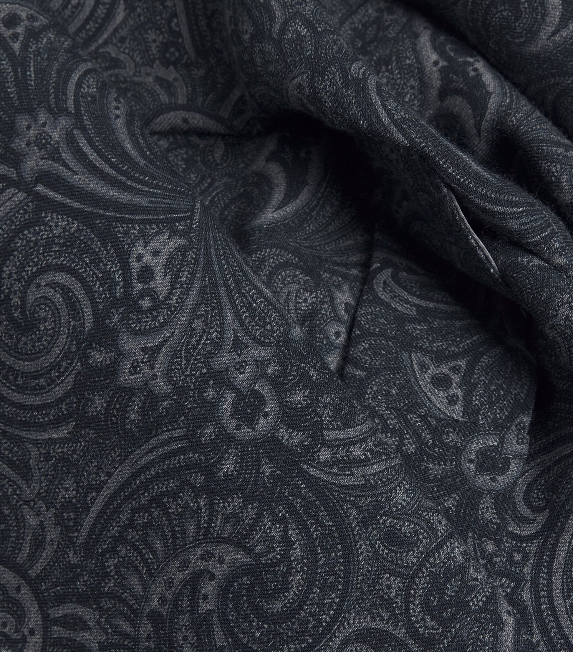 Wool Paisley Print Dressing Gown