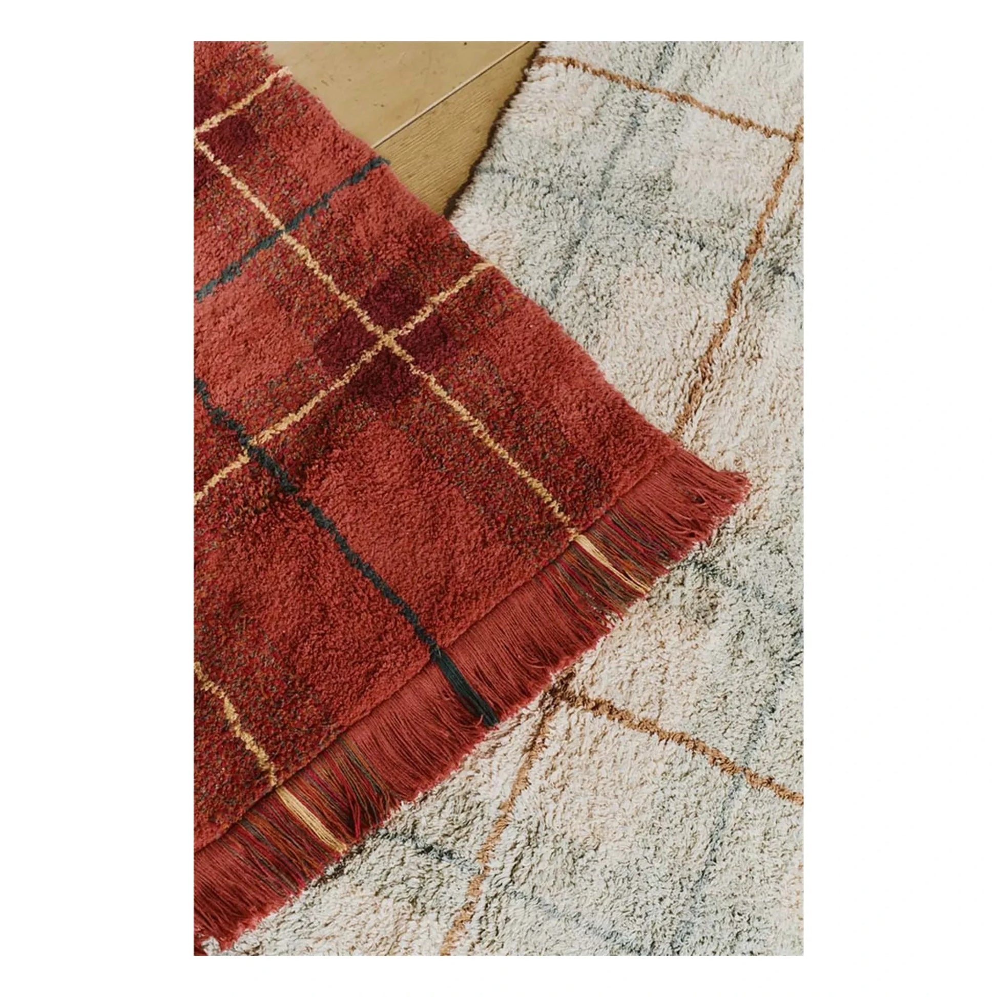 Lorena Canals - Tartan rug  | Ice Blue