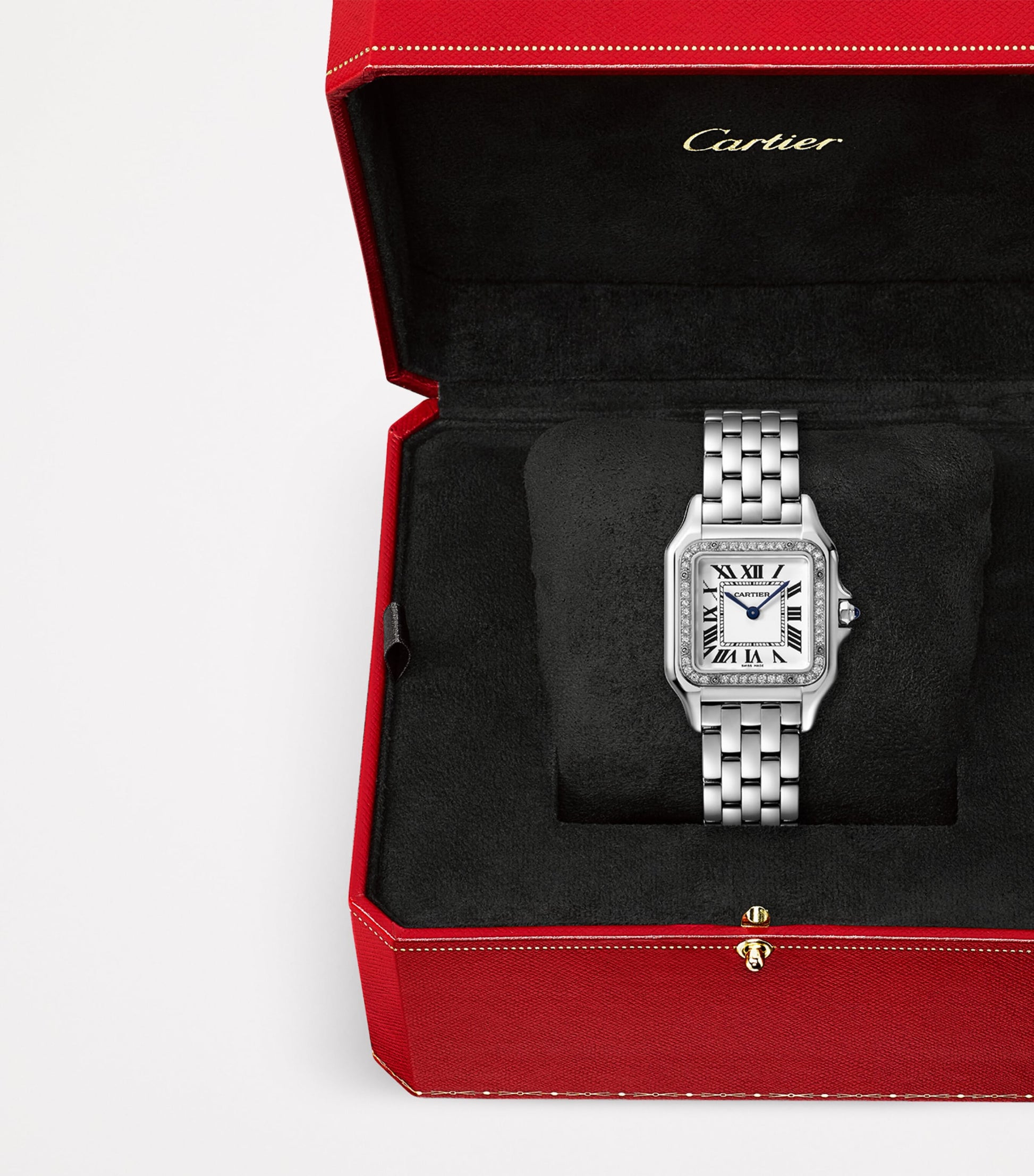 Medium Stainless Steel and Diamond Panthère de Cartier Watch 36.5mm