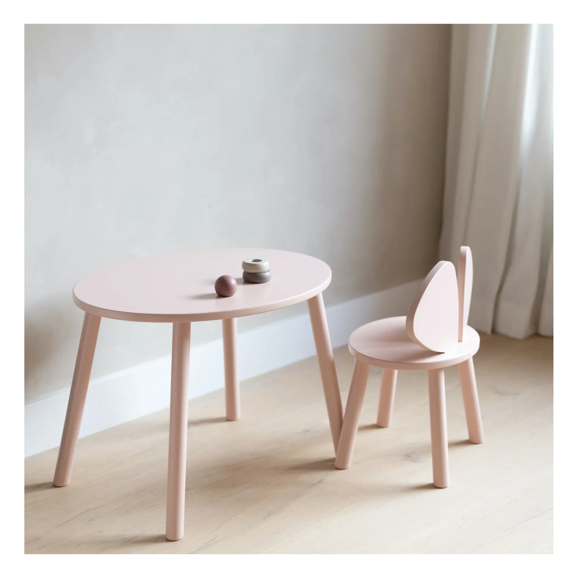 Nofred - Birch Mouse Table and Chair | Blush